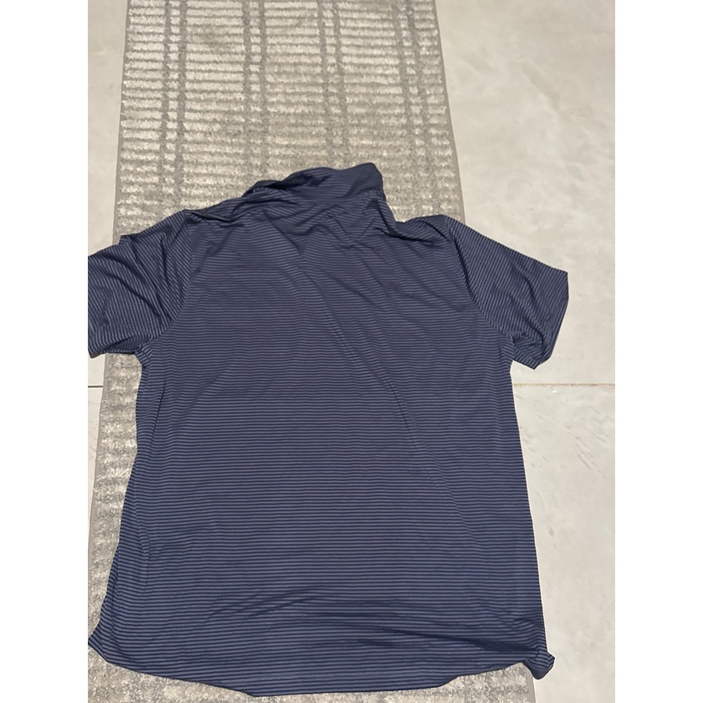 Nike Dri-FIT Mens XXL Navy Blue Grey Striped Golf Polo Shirt FZ5647-003 - Picture 4 of 6